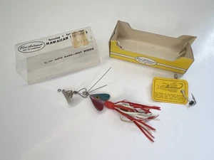 Fred Arbogast Hawaiano Spinner Rojo Blanco Azul - Imagen 1 de 7