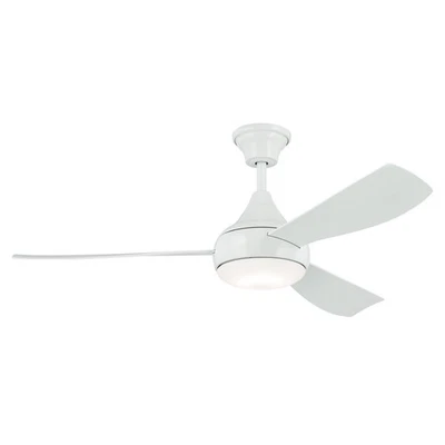 White 54"Ceiling Fan from the Ample Collection - Image 1 of 4
