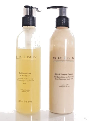 Limpiador de aceitunas y enzimas Skinn + paquete de limpiador sin sulfatos de 8,5 oz cada uno LEER Foto 1 de 3