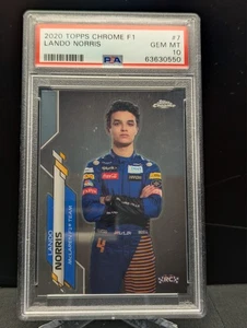 Topps Chrome F1 2020 Lando Norris #7 (RC) PSA 10 - Imagen 1 de 2