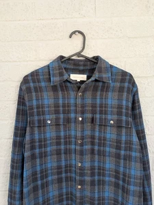 Frederik Anderson Copenhagen Small Wool Blend Snap Flannel Long Sleeve Shirt - Picture 1 of 16