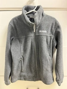 Columbia Fleece Youth Size XS Extra Small 6-7 Full Zip Jacket Gray Zipper - Picture 1 of 6