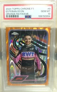 PSA 10 2024 Topps Cromo Fórmula 1 F1 Esteban Ocon #9 Naranja Raywave #/25 - Imagen 1 de 2