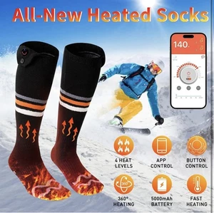 Heated Socks!!!! Rechargeable Washable, APP Control Electric Socks! ❄️🔥 🥶🤗 - Picture 1 of 10