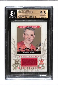2013 SPORTKINGS 34 NATIONAL #12 GOLD 1/1 GORDIE HOWE GAME-USED RELIC! - BGS 9.5 - Picture 1 of 2