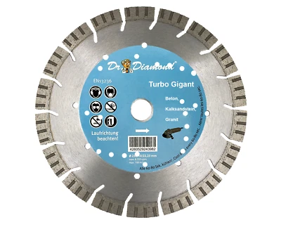 Diamanttrennscheibe Beton Diamantscheibe 230 mm Turbo Runner 15 mm Trennscheibe - Bild 1 von 4