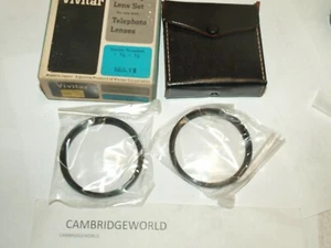 CLOSE UP LENS SET for TELEPHOTO LENSES +1/4 +1/2 52mm SCREW in SIZE - Picture 1 of 2