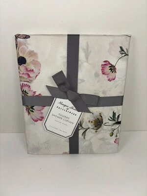 Pottery Barn Monique Lhuillier Tuileries Shower Curtain Wildflowers Butterflies - Image 1 of 4