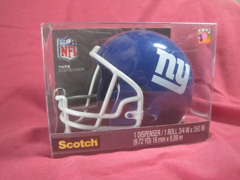 New York Giants Mini Helmet Official NFL Scotch Tape Dispenser GREAT COLLECTIBLE Cover