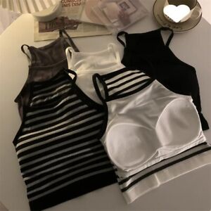 Korean Style Casual Fashion Crop Top Polyamide Outer Wear Basic Camisole