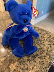 TY Beanie Baby Clubby Blue Bear Original Beanie Babies Official Club  - Picture 1 of 6