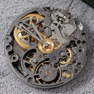 Chinese Hollow Black SL4802 Chronograph Automatic Mechanical Movement 41-Jews - Picture 1 of 3