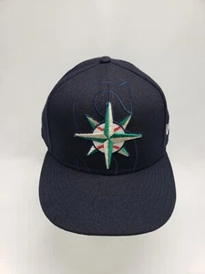 Seattle Mariners MLB Elements Logo New Era Genuine Merchandise 59FIFTY Hat 7 3/8 - Picture 1 of 6