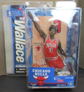 McFarlane Series 12 BEN WALLACE #3 Chicago Bulls Action Figure Red Jersey NEW - Picture 1 of 5