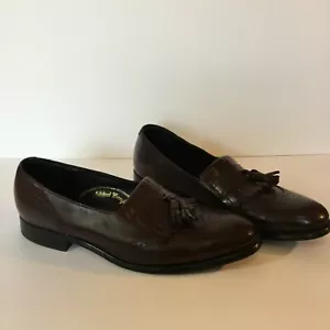 Nunn Bush Mens Size 12M Burgundy Wing Tip Tassel Slip On Shoe GUC - Picture 1 of 5