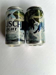 2  Busch Light 2024 Limited Edition FISHING Spotted BASS Collector Can Empty - Picture 1 of 5