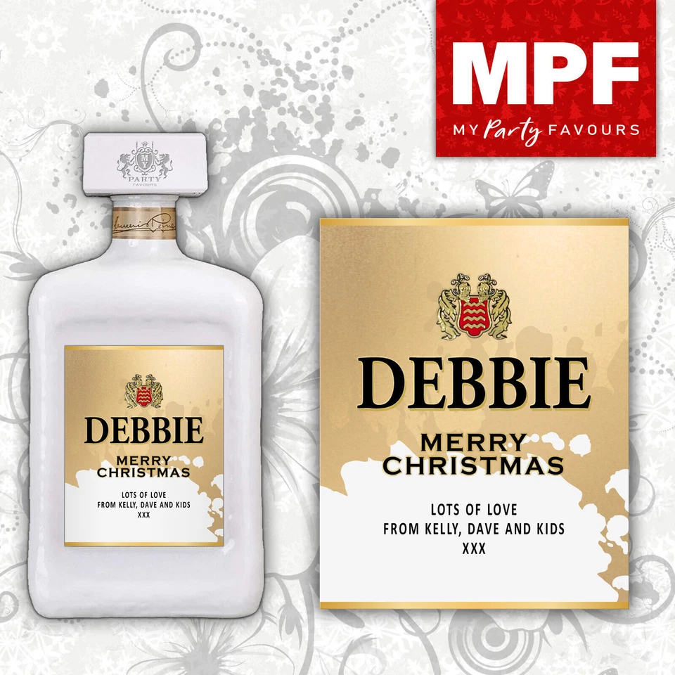 MY PARTY FAVOURS Personalised CHRISTMAS Disaronno Velvet Bottle Label - Amaretto - Secret Santa