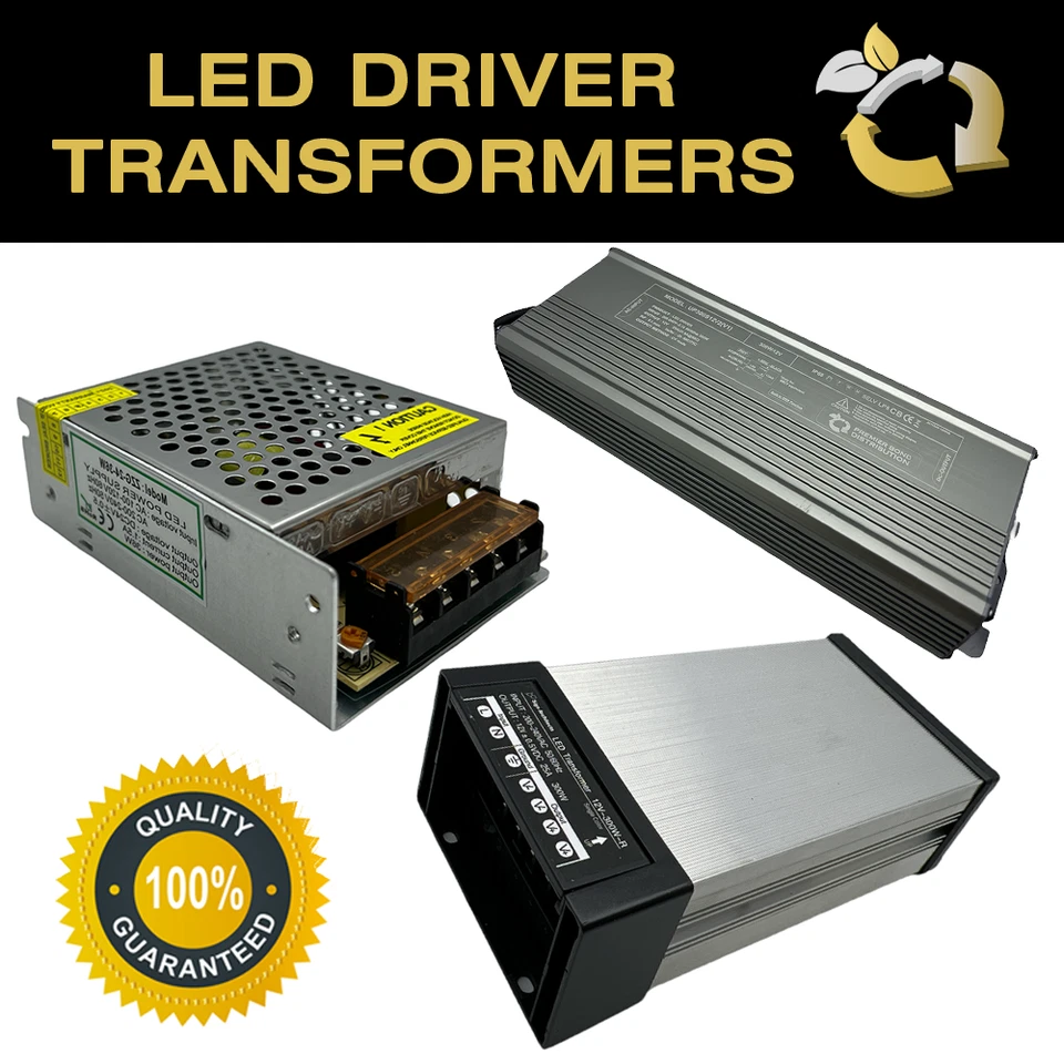 LED Driver Transformer IP67 Waterproof/Rainproof/Internal Slim 12-24V 36-500W - Image 1 of 4