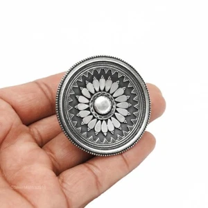 925 Sterling Silver Handcrafted Jewelry Cocktail Ring Size 8 E95 - Picture 1 of 9