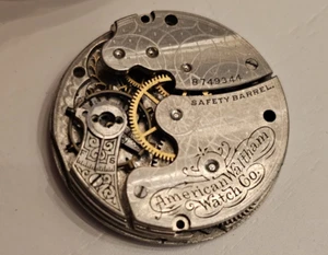 Waltham Pocket Watch Movement 0s 15j Hunter Seaside 1891 Antique REPAIR - Picture 1 of 3