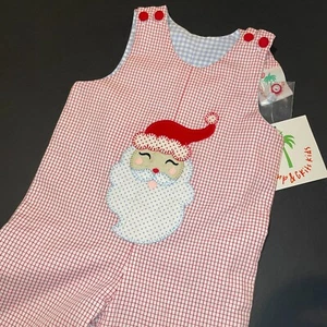 SHRIMP & GRITS KIDS Boys SANTA HARVEST Longall Jon Jon (NWT) 6M (Reversible!) - Picture 1 of 8
