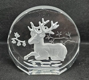 The Danbury Mint 3” Wildlife Crystals Paperweight Deer Made In W.Germany - Picture 1 of 6