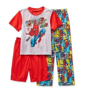 Spider-man Classic Boy's 3-Piece Comic Superhero Pajama Set - Picture 1 of 8