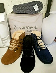 BEARPAW Stiefel Kerri Wildleder & Wolle Schnürstiefel mit NeverWet™ OPTIONALE BOX wählen - Bild 1 von 17