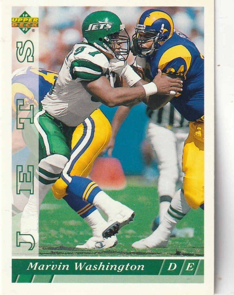 FREE SHIPPING-MINT-1993 Upper Deck Marvin Washington #154 JETS - Image 1 of 1