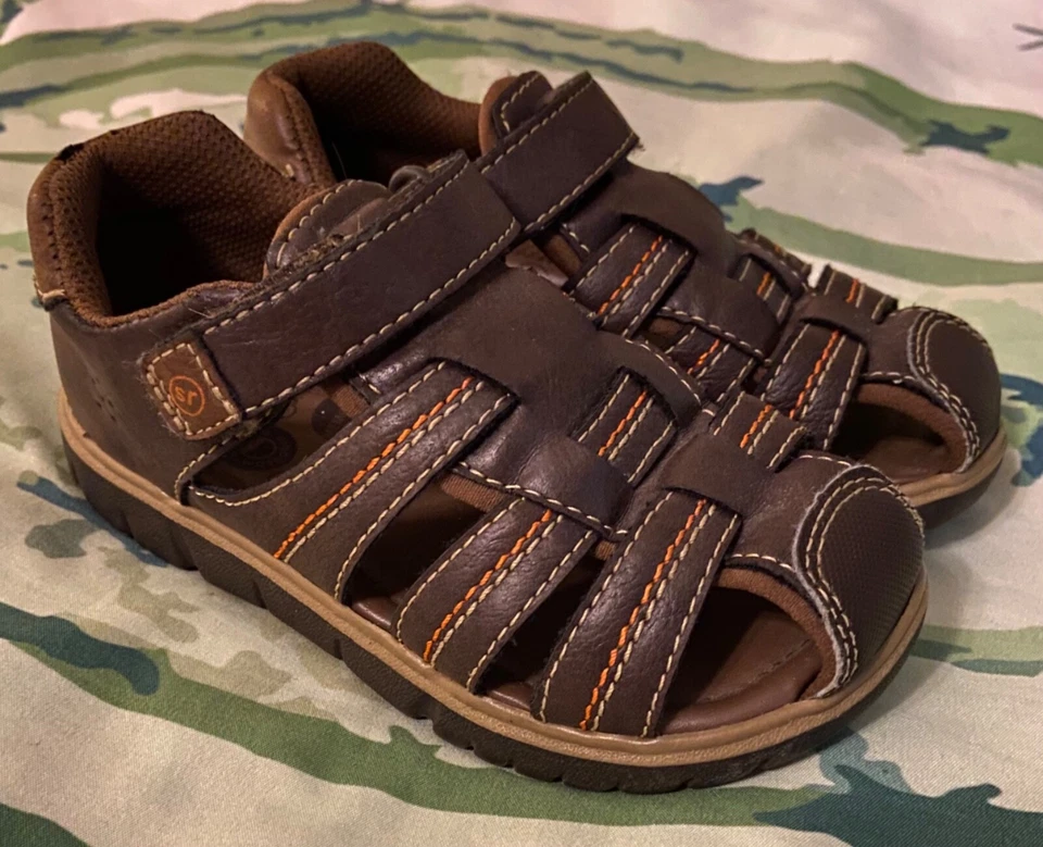 Sandalias Stride Rite Wallace Marrón Niño Pequeño Zapatos Talla 9.5 Foto 1 de 4