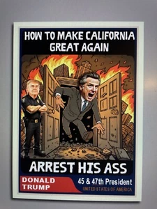 Tarjeta ACEO personalizada Donald Trump 2024 47 arresta su culo - Imagen 1 de 2