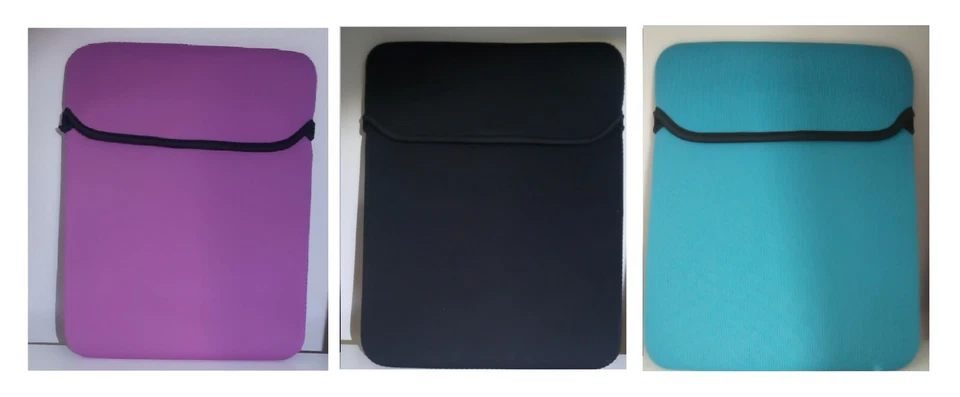 tablet ipad cover 10" 10.1" neoprene protective sleeve bag case black pink blue - Image 1 of 1