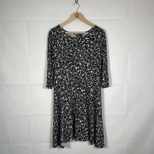 Phase Eight Dress Womens Black White Size 16 Stretch Patterned Party - Picture 1 of 7