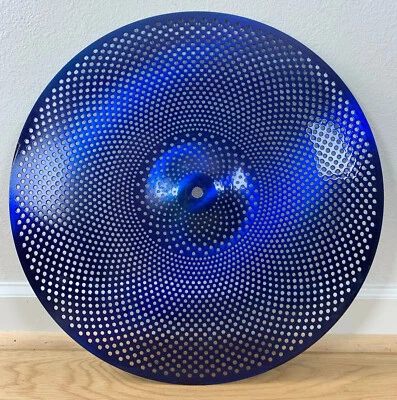 18" PRACTICE CRASH-RIDE CYMBAL Perforated Low Volume Rehearsal Quite w/ AUDIO - Image 1 of 4