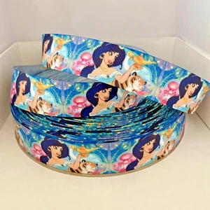 YARD DISNEY ALADDIN PRINCESS JASMINE GROSGRAIN RIBBON CHARACTER CRAFT CAKE BOW - Picture 1 of 1
