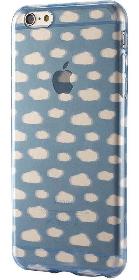 全新 Dynex 软壳 TPU 保护壳 适用于 iPhone 6+ / 6s Plus 蓝色 带白色 Clouds Sky — 第 1/4 张图片