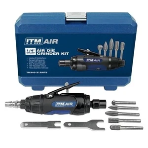 ITM 1/4" Air Die Grinder + 5 Carbide Burr 3/8" Kit Set Pneumatic, TM340-312KIT5 - Picture 1 of 2