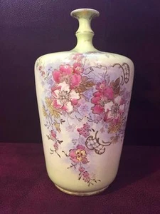 Beautiful Antique "Royal Bonn" Bottle Vase Wild Roses Franz Anton Mehlem Germany - Picture 1 of 8