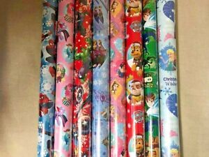 4m - 16m CHRISTMAS WRAPPING PAPER DISNEY PAW PATROL AVENGERS PONY ASSORTED KIDS 