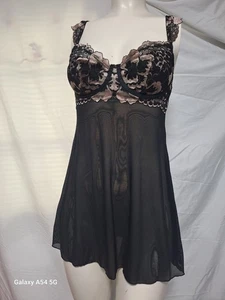 Auden Black Lace Intimate Chemise Sleepwear - Picture 1 of 12