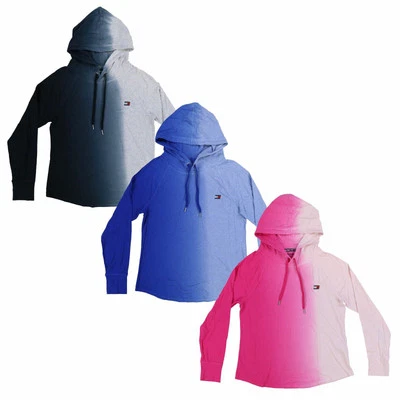 Tommy Hilfiger Mujer Camiseta Sudadera con Capucha Pullover Camiseta con Capucha Ligera Elastizada Foto 1 de 2