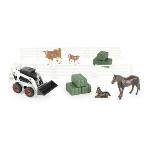 ERTL 1/32 Bobcat Hobby Set w/ S450 Skid Loader, Animals, Bales & Fence 47394 - Picture 1 of 3