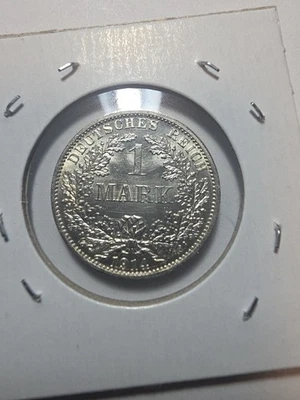 1914 A A GERMANY GERMAN EMPIRE MARK SILVER COIN Vintage Collectibles Coins  - Image 1 of 2