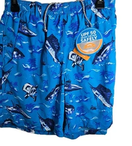 Columbia Super Backcast Water Swim Shorts Blue Men's Size Small Drawstring New - Picture 1 of 8