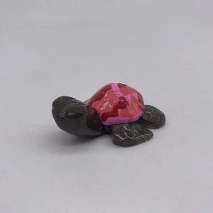 Vintage Handmade Gray Pink Stone Turtle Figurine - Picture 1 of 6