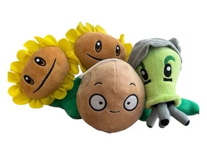 Plants vs Zombies Twin Sunflower, Peashooter & Wall Nut 7” Plush - Picture 1 of 11