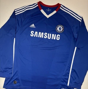 Maglia CHELSEA FC 2010 2011 Uomo XL Manica Lunga ADIDAS Home Blu Shirt Autentica - Foto 1 di 17