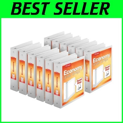 Customizable White Binders, 475 Sheet Capacity, 12 Pack - Image 1 of 4