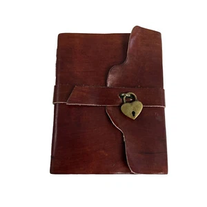 Pen to Paper Handmade Leather Journal 192 Pages Brown Locked (NO KEYS INCLUDED) - Picture 1 of 13