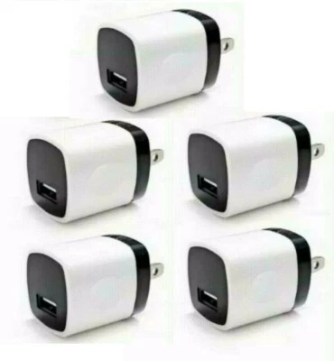 5x 1A USB Home Wall Charger Plug AC Power Adapter For Phone LG Samsung Android - Image 1 of 3
